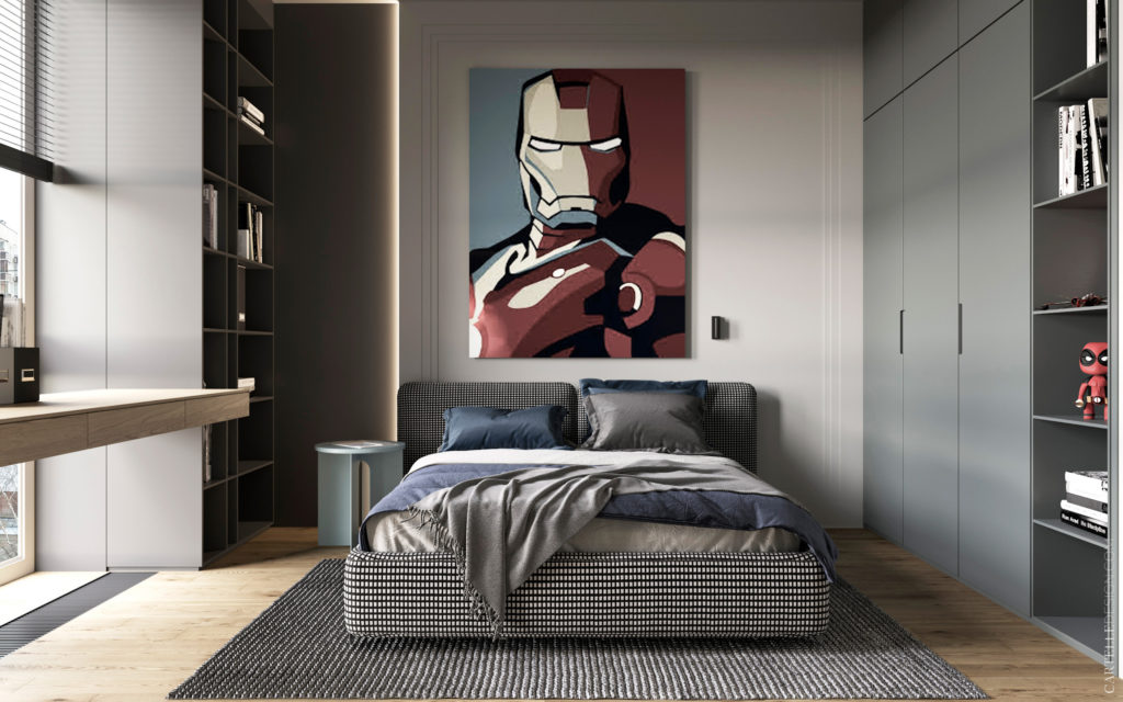 Ironman Protected Teen Bedroom, Iron Man Bed Frame
